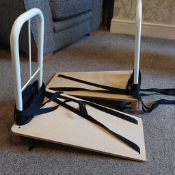 pair of adult bed bars with straps. these fit under your mattress and then you strap under your bed. Great for people who struggle to get in and out of bed. in excellent condition. collection only please