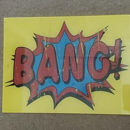 Glass Wall Art. Comic Strip.
£3 each.
Poster Batman DC Comics - KA-POW !
BANG !
Each Size 40cm x 30cm.