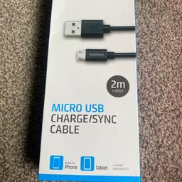 Goodmans 2m micro usb charge/sync cable. Happy to post if buyer covers cost of postage.