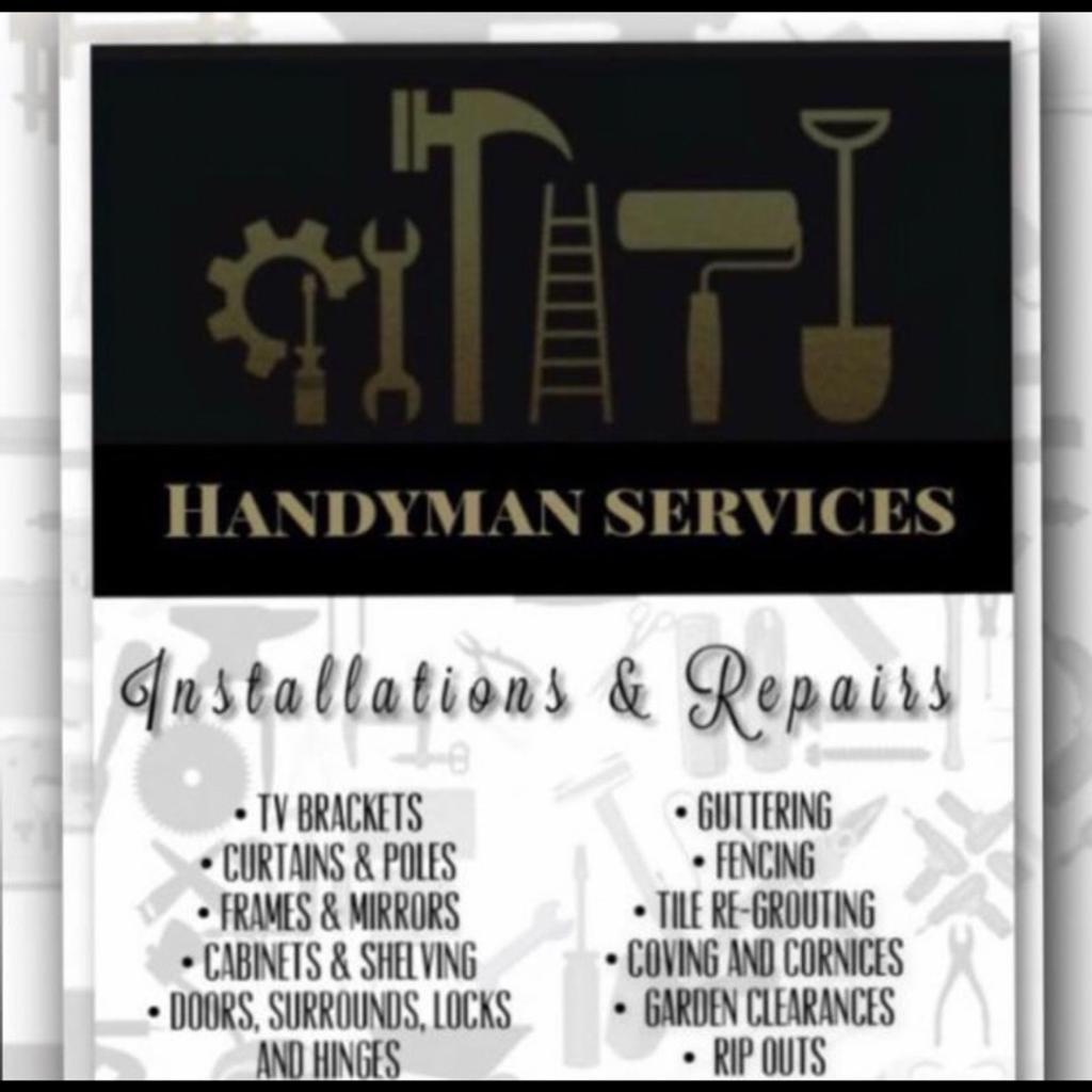 Handy man services

We also supply the services below

plastering
painting & decorating
tiling
gardening/landscaping
fencing
laminate
handy man
regular cleaning services
van removals
carpet cleaning
electrician
media wall
fitted wardrobe
wallpapering

Please call/message on 07956…265890