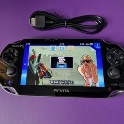 Modded 128gb ps vita console, Has retroarch with over 10,000 games installed, freestore for ps1, psp and vita games. Gta san adreas port also installed. Collection from bd4