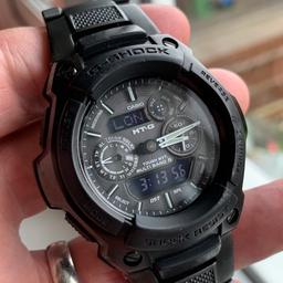 Mens Casio G Shock MTG Tough Solar watch. Model MTG-1500B. Solar powered radio controlled time in full working order. Original stainless steel black ion strap in used condition securing well. Will fit a large wrist. No box or papers. Will post special delivery. Thank you.