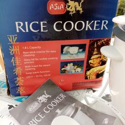 Electric rice cooker and steamer
1.8 litre capacity
As new
Must be collected