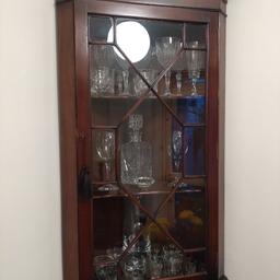 very good condition corner glass cabinet