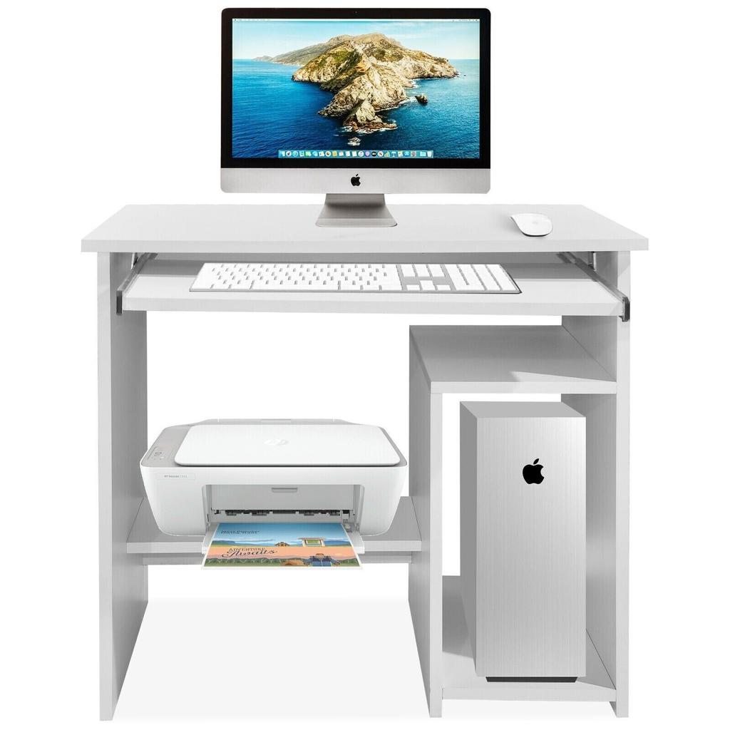 🧿Shape Square
🧿Type ---- Laptop Stand
🧿MPN Does Not Apply
🧿Item Length 80cm
🧿Colour: White
🧿Colour- White
🧿Department Adults
🧿Type-: Writing Desk
🧿Type ----- Computer Table
🧿Item Height 73.5cm
🧿Style Modern
🧿Features Flat Pack, Sliding Keyboard Shelf, With Shelves