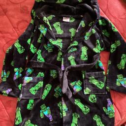 Age 11 Minecraft dressing gown. Cosy fleece material. Hardly worn so in excellent condition