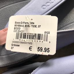 Leichte neue Pantoletten von Ecco, Größe 37, privater Verkauf daher keine Rücknahme und Gewährleistung