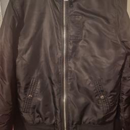 Mens River Island jacket 
Colour Black
Size Medium 
Warm and padded 
Worn couple of times still in excellent condition 
Cost £40 Brand New 
See pictures for details 
Other items available