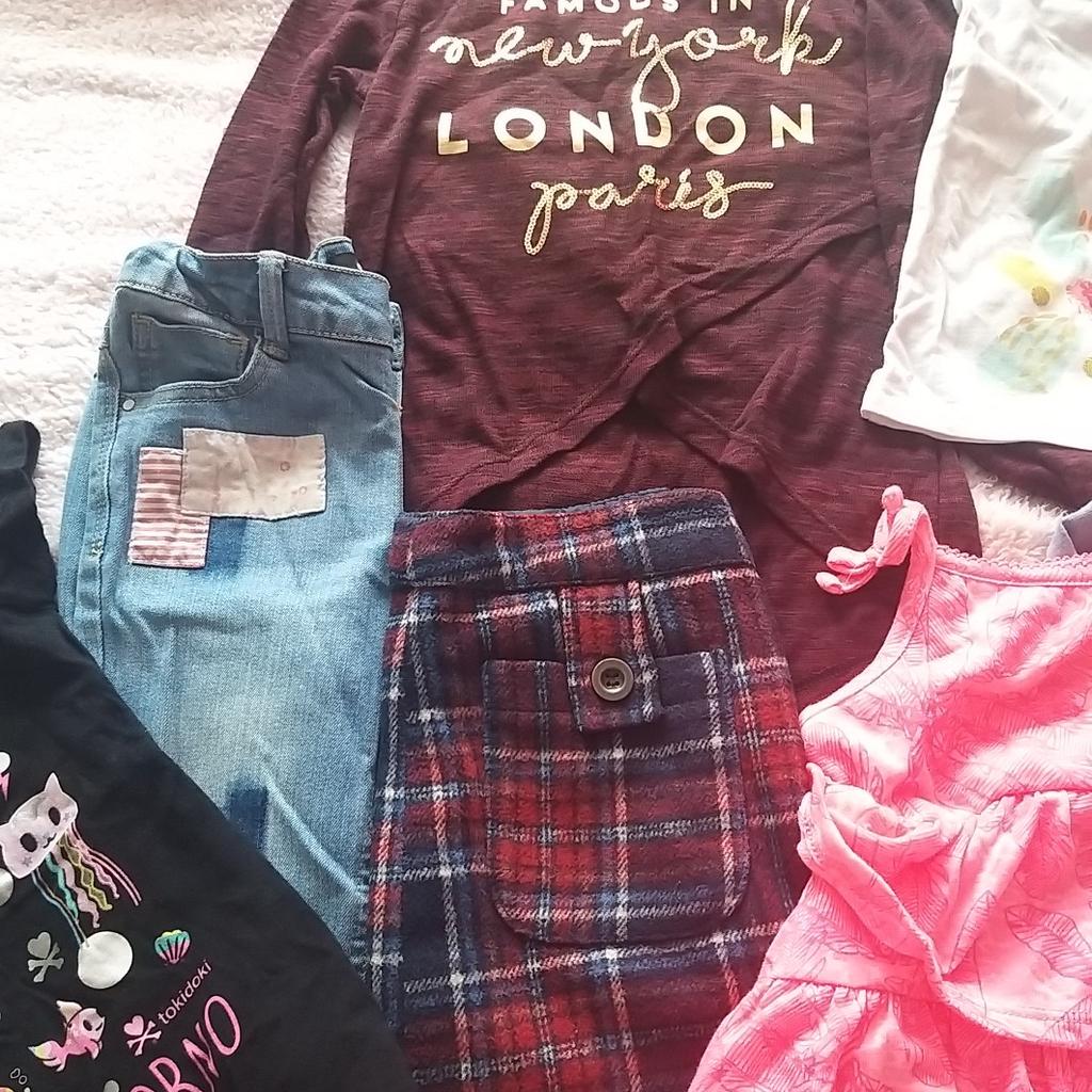 9 items of ages 6-7 girls clothes. 1x skirt, 1x jeans, 1x jumper, 6x tops.

All different brands in great condition.

Collection only from WS10 area.