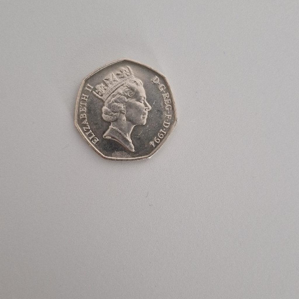 Old large 50p commemorative d-day landings coin.