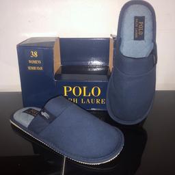 Brand-new and unworn ladies Polo, Ralph Lauren slippers size 5 1/2.