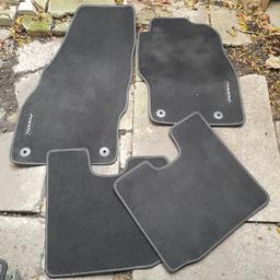Genuine Vauxhall Adam Car Mats (Charcoal with Embroidered Adam Logos & Nubuck Piped Edging)
Pre-used, so not cosmetically perfect but plenty of wear left in them

Postage possible at buyer's expense with payment by PayPal please so buyer protection will apply 