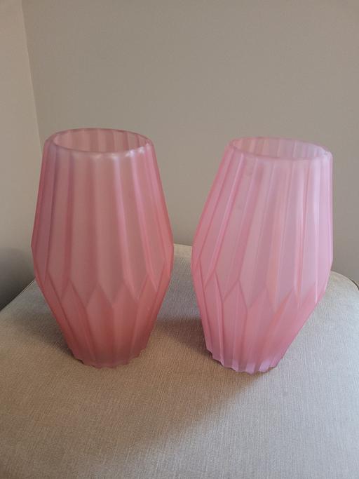 Buy & Sell South Yorkshire Doncaster - Photos for Next Pair of Pink Glass Vases