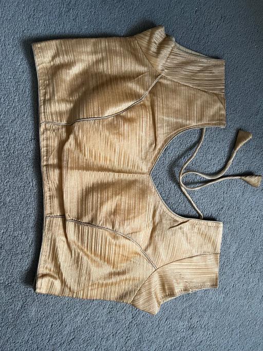 Buy & Sell East London Redbridge - Photos for GOLD READY MADE SARI BLOUSE CROP TOP