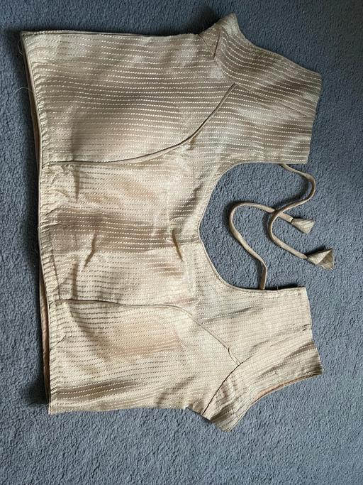 Buy & Sell East London Redbridge - Photos for CREAM READY MADE SARI BLOUSE CROP TOP INDIAN