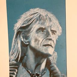 Original Khan pencil & pastel drawing by artist Tony Bartley. A4 size. Mounted. One of a kind.