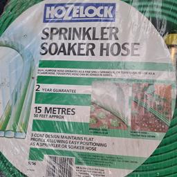 Sprinkler soaker...continual spray along hose ideal greenhouse etc.