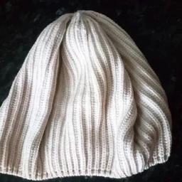 Knitted Primark cream hat, looks fab on, get ready for winter and look super cool
