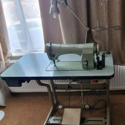 Industrial sewing machine in full working order. Very heavy so will need at least 2 people to collect as there is no one at home who is able to assist.