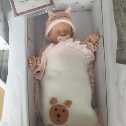 Ashton Drake collectors doll. Katie my Sweet Little Kitten, reborn baby doll. Length 17 inches. Unused and boxed. Current purchase price £149. Reasonable offers considered