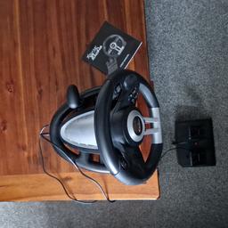 racing wheel and pedals for xbox one bought for the lad he's used it twice then not bothered with it. as new condition.