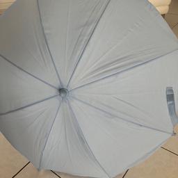 Bran new pale blue parasol still has label but has come off