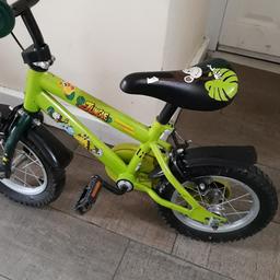 kids bike. great condition . brakes working. seat not ripped jungle power kids. seat has a monkey