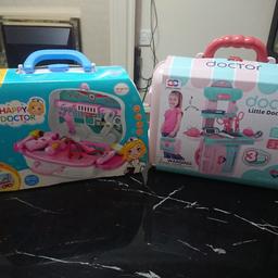 1)Happy Doctor Sliding Home Suitcase.

1) little doctor set
Unopened still In original package
Suitable for little girls
Including package 2

You buy individually each £18