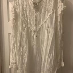 Brand new with tag river island white long top size 10
