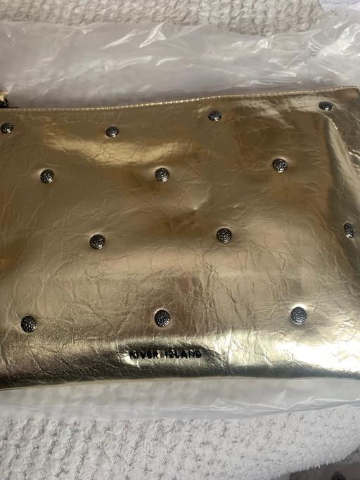 Buy & Sell Merseyside Saint Helens - Photos for Bnwt river island large gold clutch bag