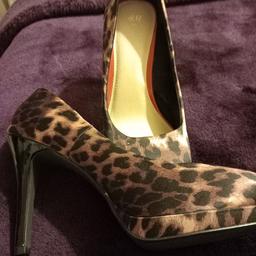 Ladies size 7 maga heels have a slight platform lovely shoes.  as new animal print. area m34 Denton