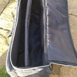 excellent used condition, all zips in perfect working order. 
removable divider