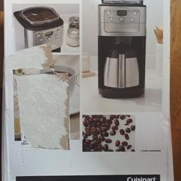 BNIB cuisinart grind and brew coffee machine. small piece has come off the top at the back(see pic 5), has no effect to the working of the machine. piece is there if wanting to glue.

collection LS13