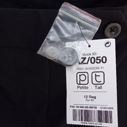 Next black Trousers with tag's on size 12R from smoke free home NO OFFERS 