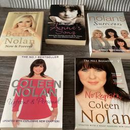 5 PAPER BACK NOLAN SISTER’s BOOKS. GREAT READ GOOD CONDITION. BARGAIN 3.00 O.N.O