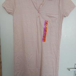 Primark XS 6 - 8 Stripe Nightie Dress. Lounge Wear Summer Vibe