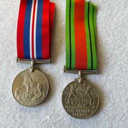 WW2 The Defence Medal & 1939-1945 Medal

£30 for both