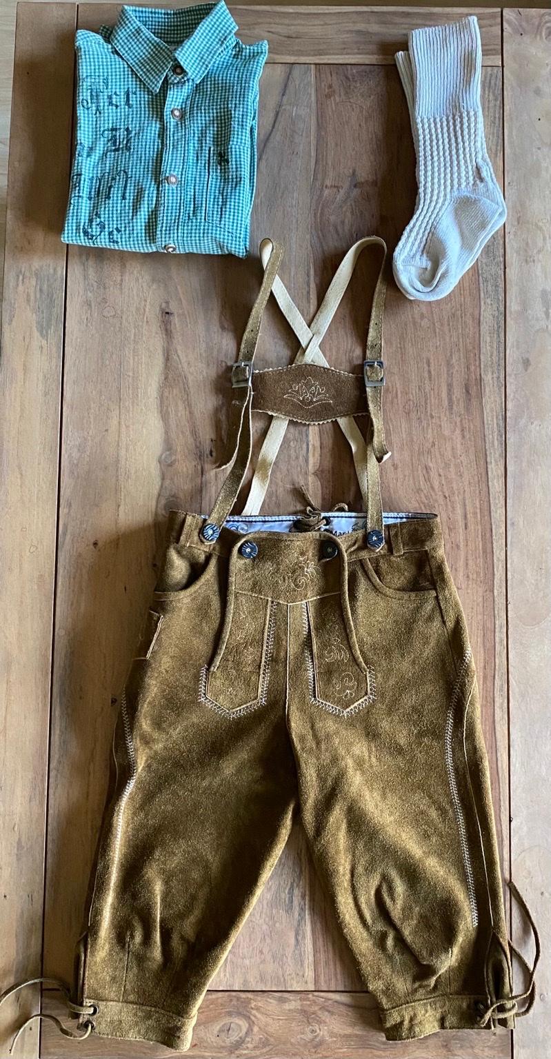 Oktoberfest Lederhose Kinder Set Mit Hemd - Trachtenhose Für Jungen