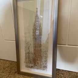 50 x 25cm Good glitter reflection on glass front Sketch picture Collection only from bramley £5