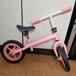 pink balance bike. 
only used in my living room.
selling due to my daughter being to big for it
pick up only