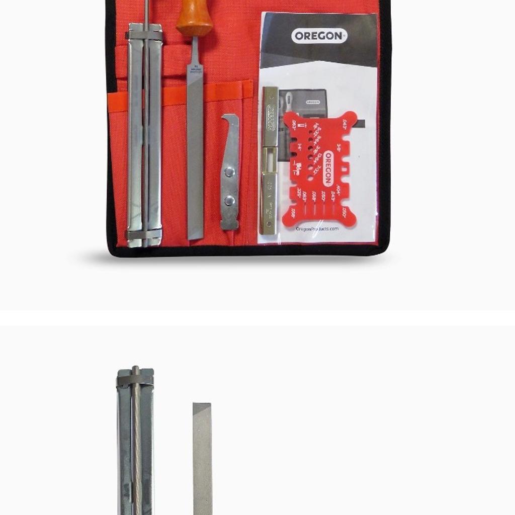 New oregan chainsaw sharpening and bar maintenance kit