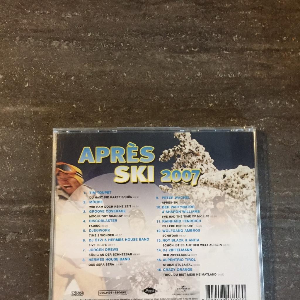 Verkaufe auf diesem Wege eine Musik CD von Apres Ski 2007 Hits. Sie befindet sich im guten Zustand. Bei Interesse oder Fragen gerne mit einer Nachricht melden.