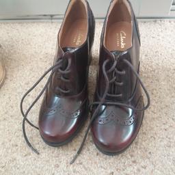 Clarks heeled cheap brogues