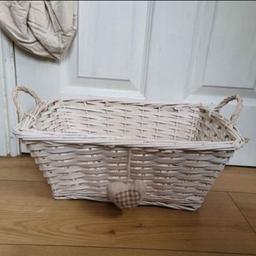 Wicker basket 17 inches wide, 11 inch deep,  8 inch tall
