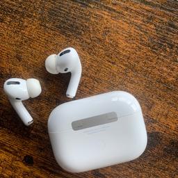 Apple AirPods Pro (2nd Generation) with MagSafe Charging Case 2022 + rubber case for protection. 
Small scratches on the top lid.