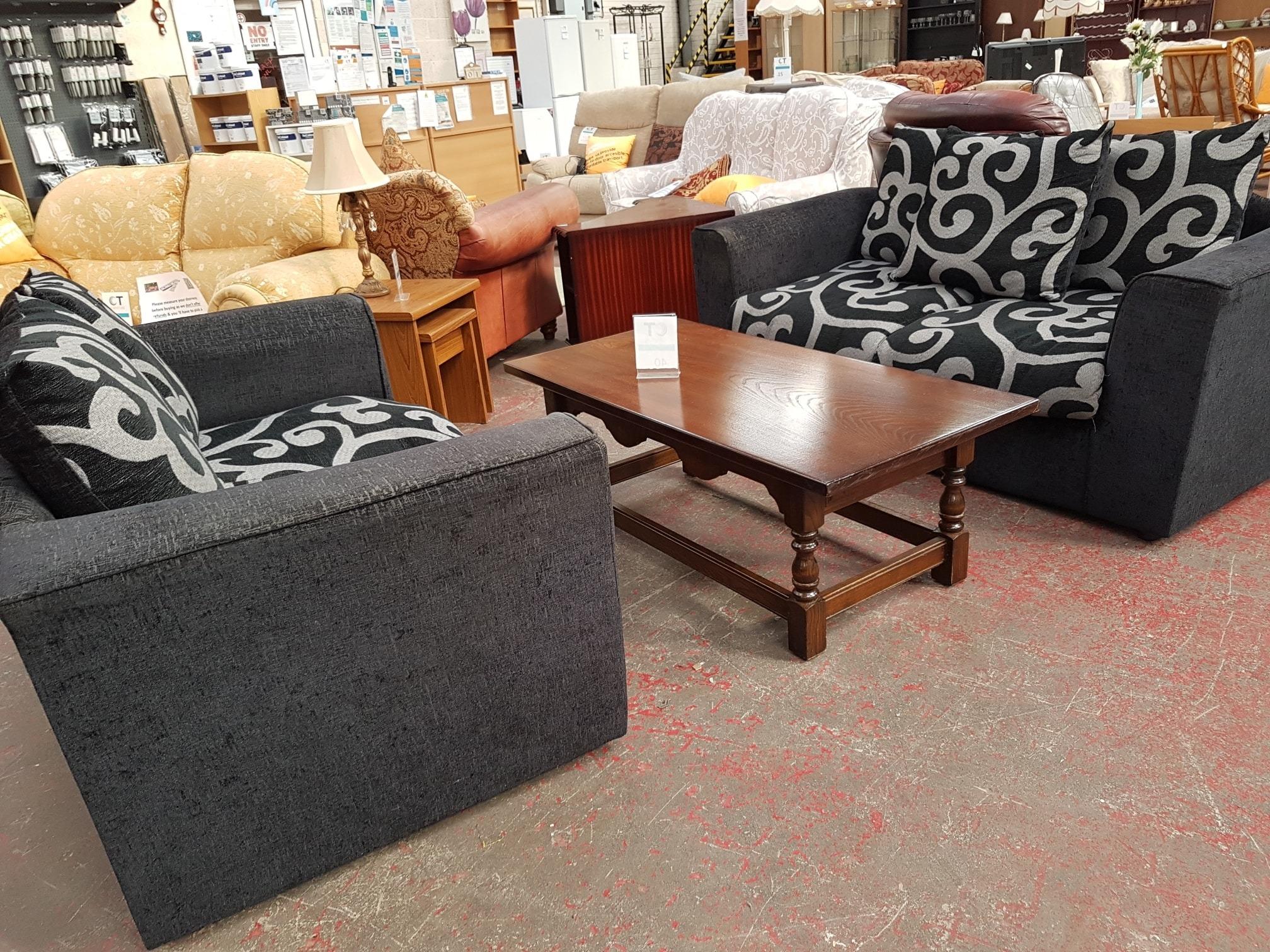 Grey Two Seater Fabric Sofas in WV14 Wolverhampton for £150.00 for sale