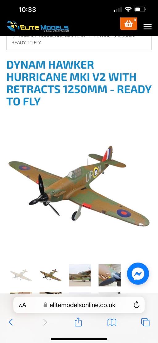 Buy & Sell Nottinghamshire Broxtowe - Photos for Dynam hawker hurricane RC plane with retracts