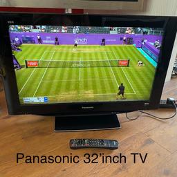 On offer a high quality Panasonic 32’inch TV.
The tv has great picture and sound quality and comes with original remote control.
Has Freeview and hdmi outlet.
All working as it should.
Collection but can deliver for 75p per mile extra.