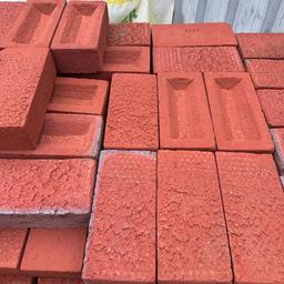 Brand name : WIENERBERGER
Red bricks 
available in stock 
80p per brick 
NO OFFERS! 
All brand new 
Thickness/depth - 65mm 
Width - 103mm
Length - 214mm 
Based in Luton 
Feel free to ask any questions.
Need gone asap 🙂
Thank you