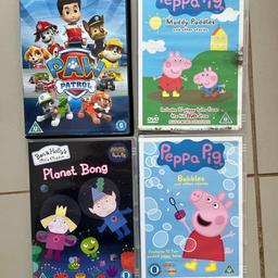 Pre School DVD bundle x4

Paw Patrol
Peppa Pig x2
Ben & Holly’s